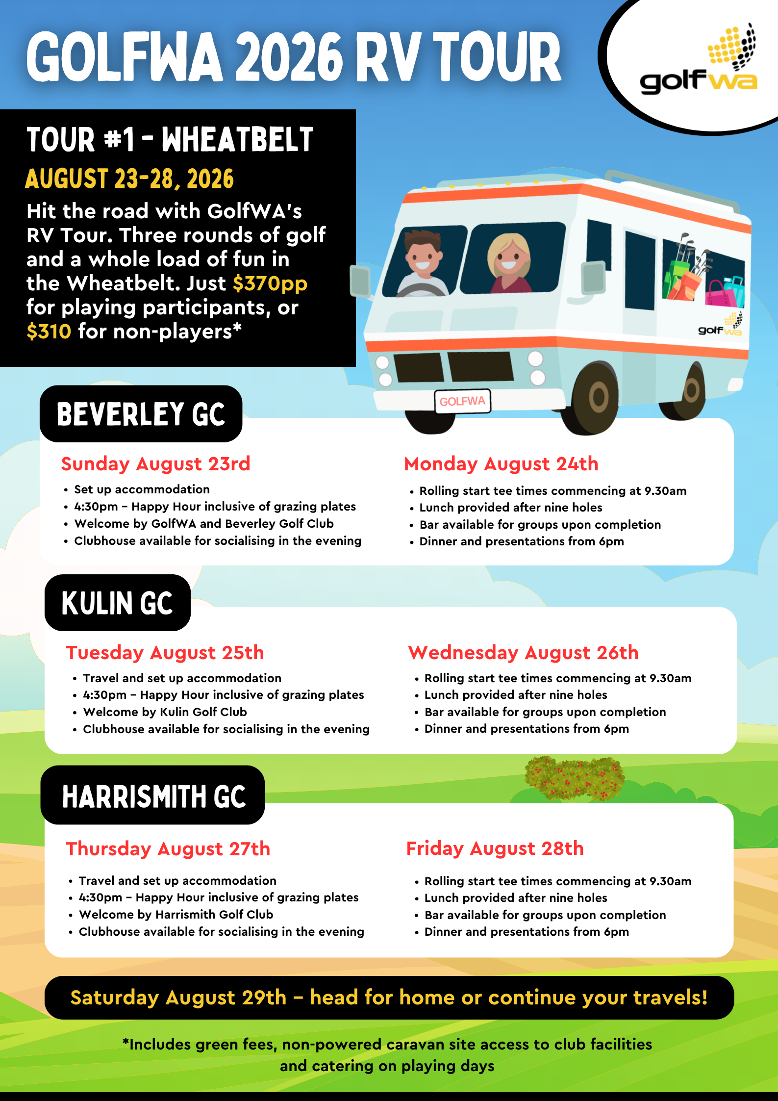 2025 GolfWA RV Tour