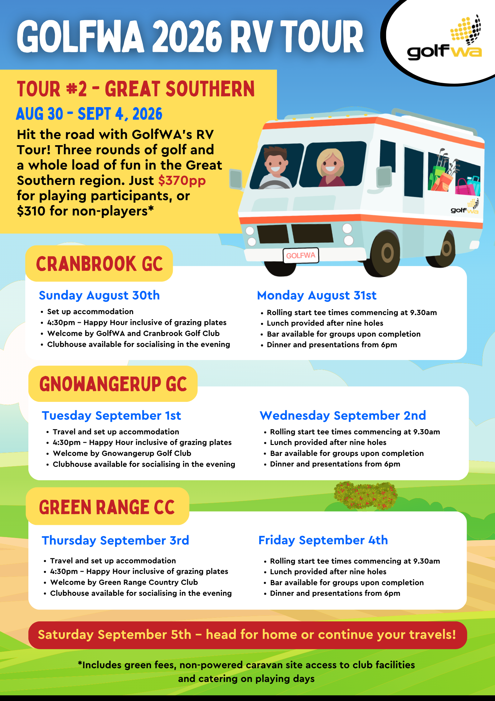 2025 GolfWA RV Tour