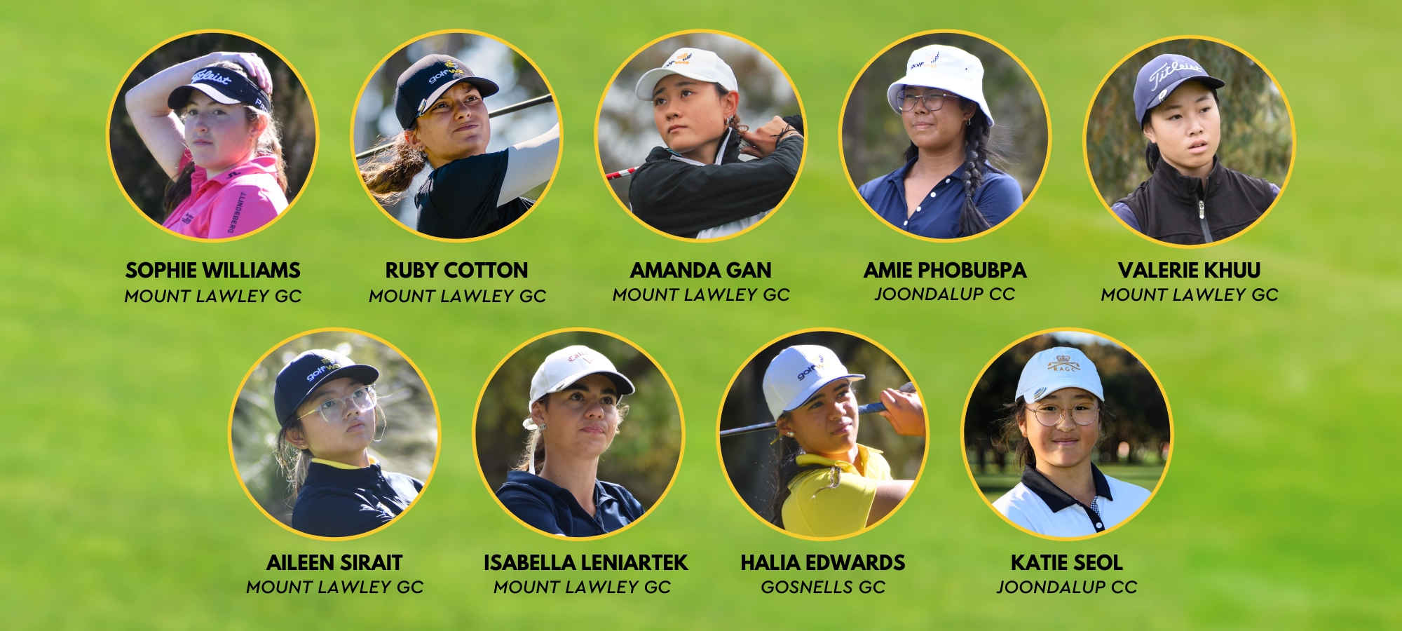 2025 Women's Squad GolfWA Women's Squad