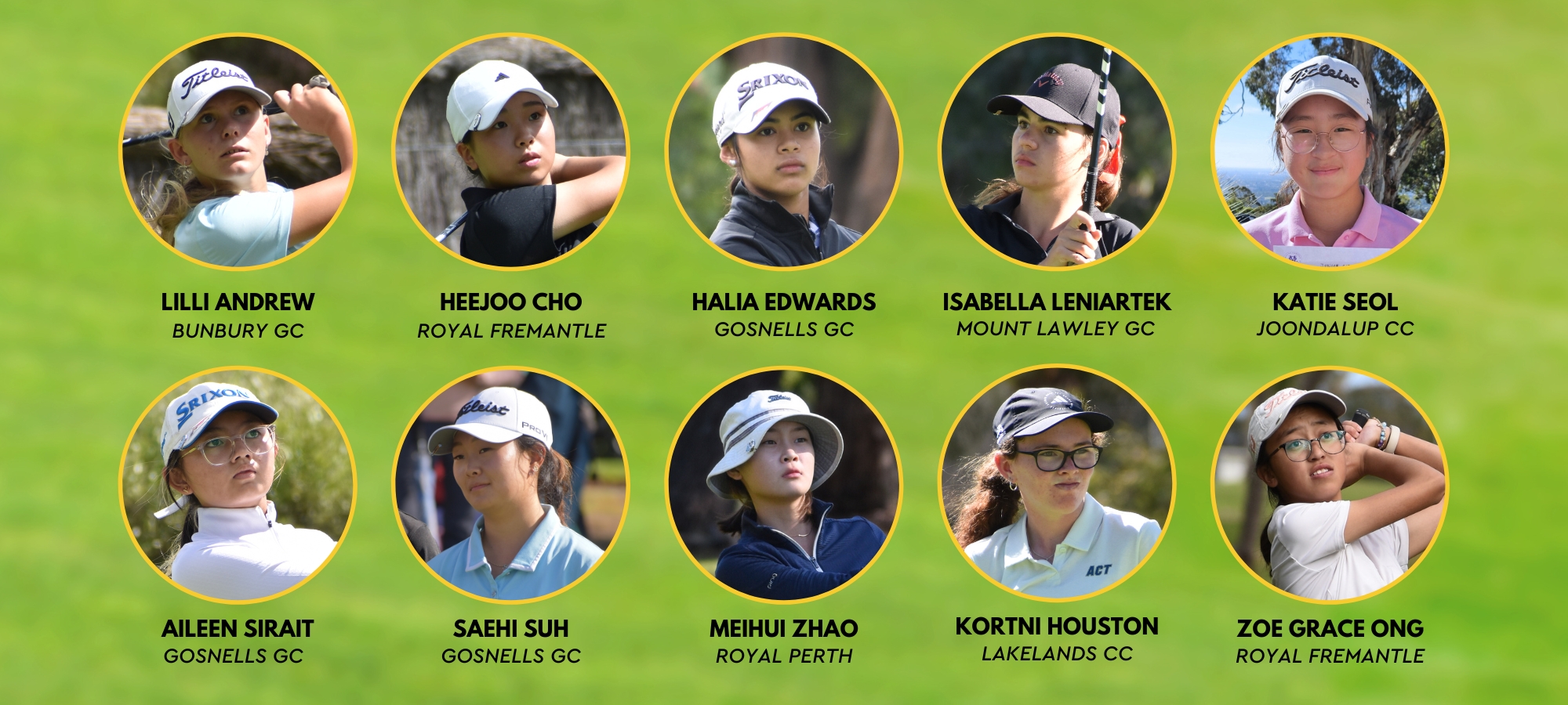 2025 Girls Squad GolfWA Girls State Squad